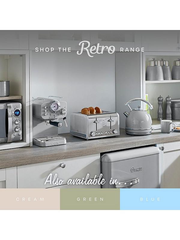 Swan SR11020GRNE Retro Grey Fridge Freezer 304L - Image 7